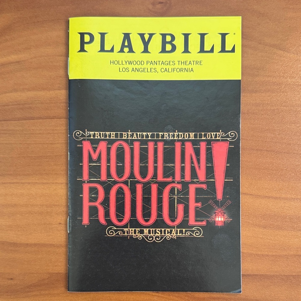 Hollywood Pantages Los Angeles CA Playbill - Moulin Rouge * JULY 2022 *